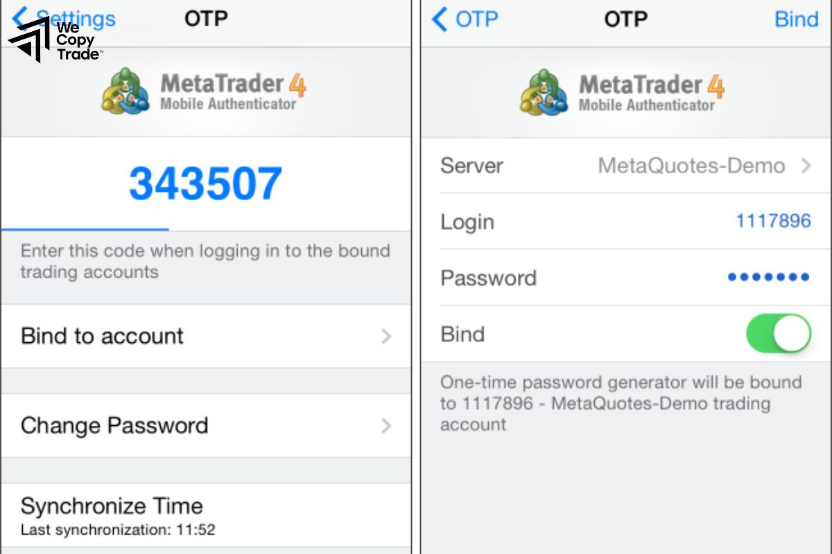 Log in and start trading