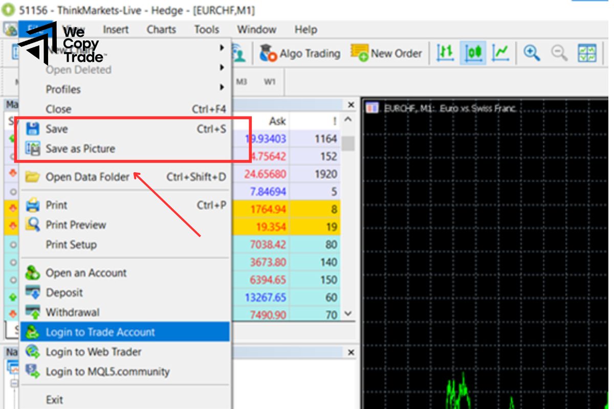 Save the login information