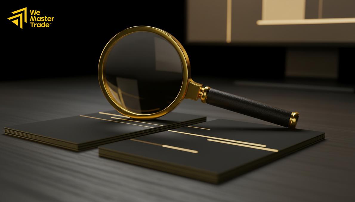 متداول مبتدئ يتعلم أساسيات تداول الذهب عبر الكمبيوتر المحمول ويستعرض مخططات الأسعار
