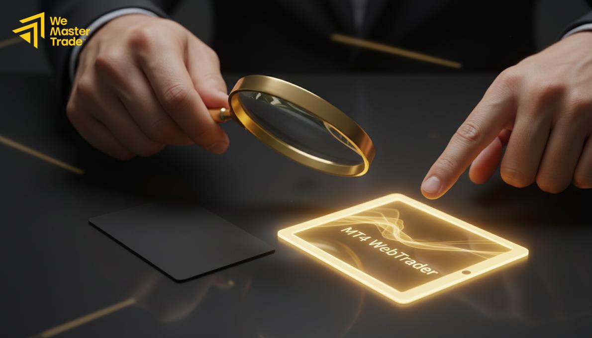 واجهة MT4 WebTrader عبر المتصفح مع الرسوم البيانية وأدوات التحليل الفني