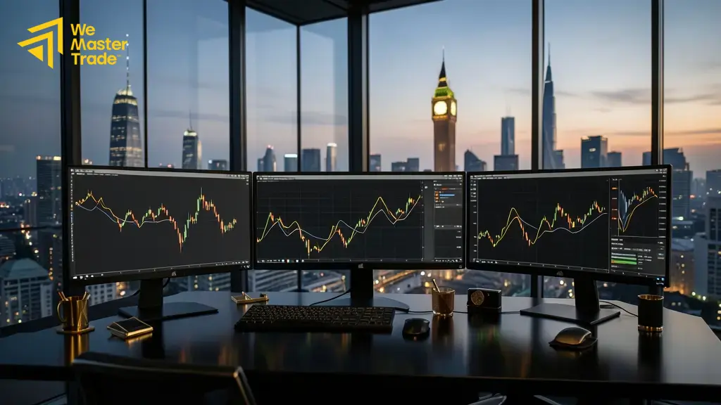 متداول يستخدم تطبيق منصة الفوركس على الهاتف المحمول لمتابعة الصفقات