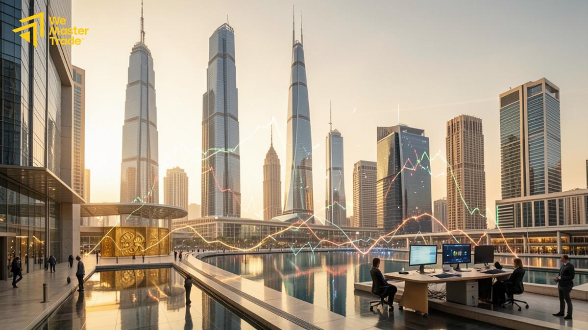 مستثمر يستكشف خيارات فتح حساب تداول عبر الخدمات المصرفية في أبوظبي