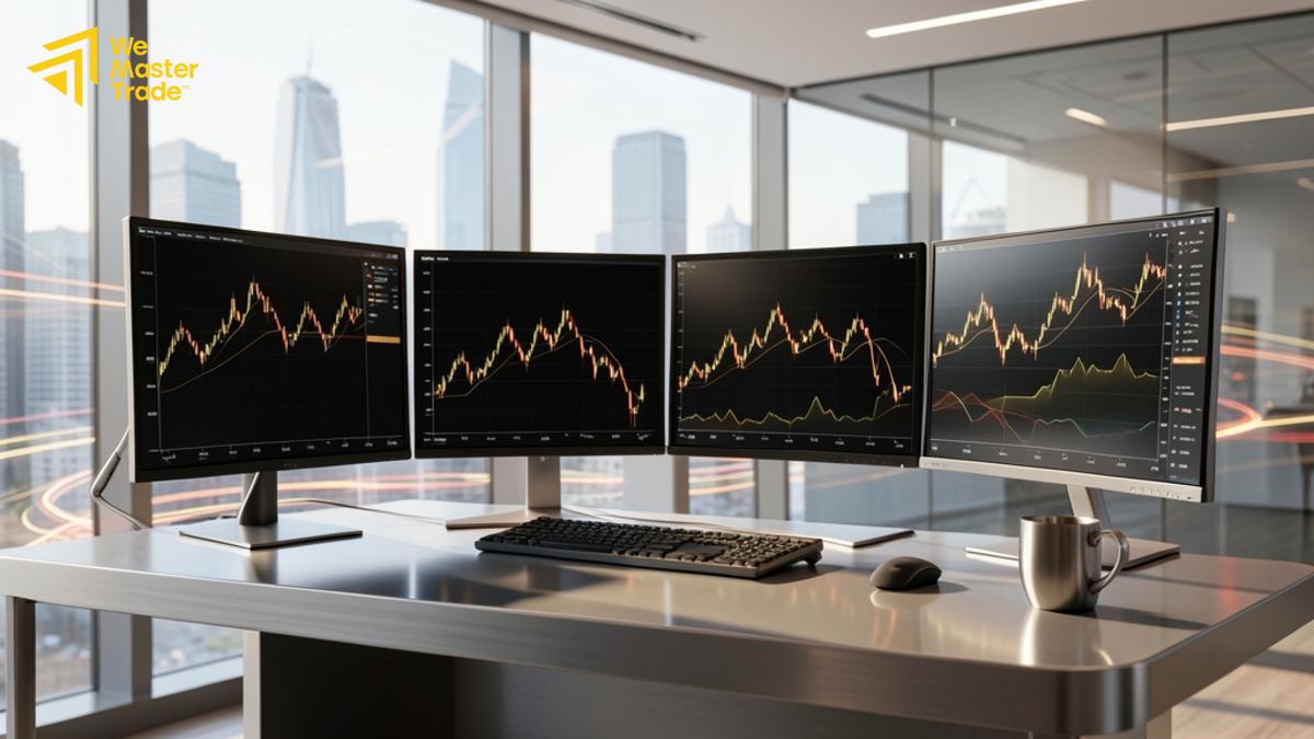 متداول عربي يقارن معايير اختيار شركات التداول على شاشة الحاسوب