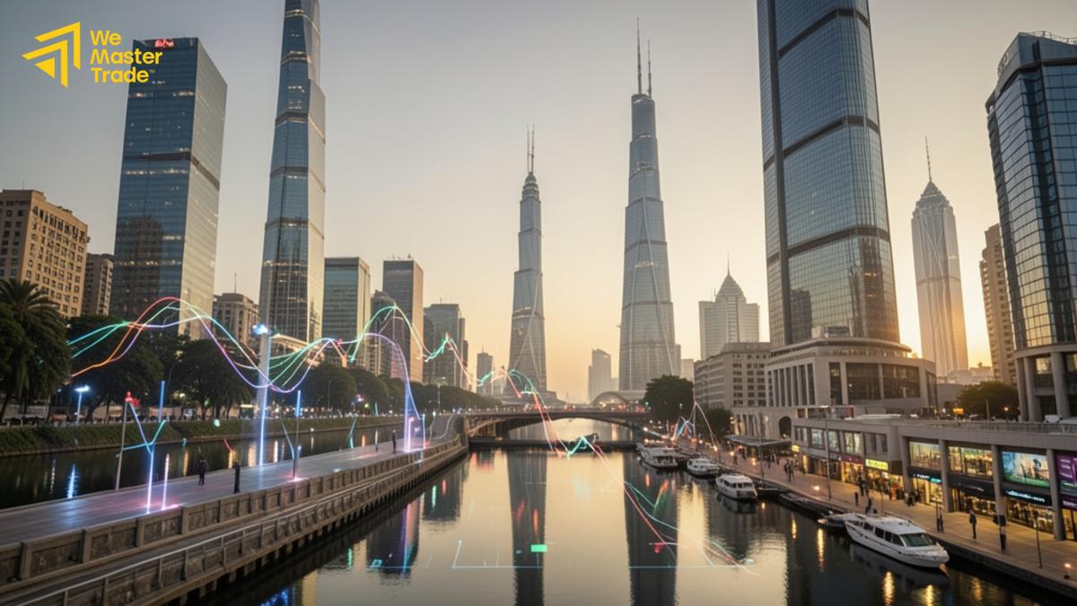 متداول مبتدئ يستخدم حساباً تجريبياً وتطبيق جوال لاختيار شركة تداول مناسبة في السعودية