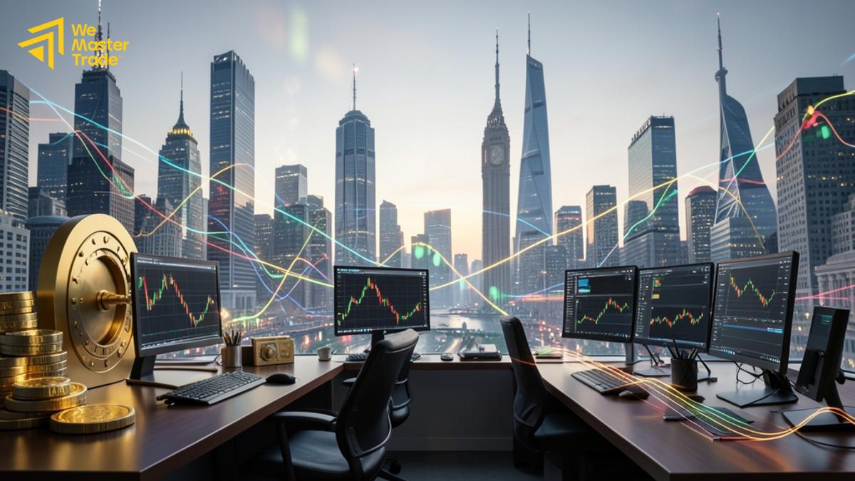 مستخدم في الإمارات يتابع الأسواق المالية عبر تطبيق التداول على هاتفه