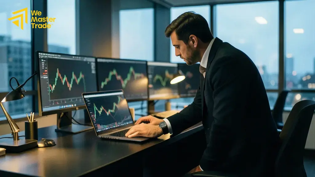 مثال على تقاطع المتوسطات المتحركة لإشارات الشراء والبيع