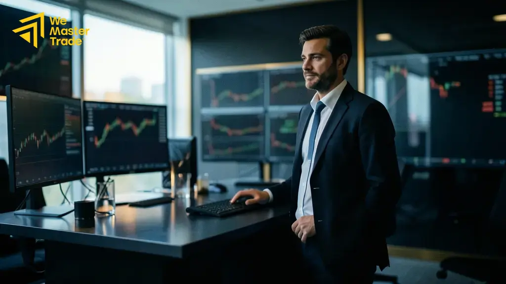 مخطط يوضح مؤشر القوة النسبية RSI أسفل الرسم البياني للسعر