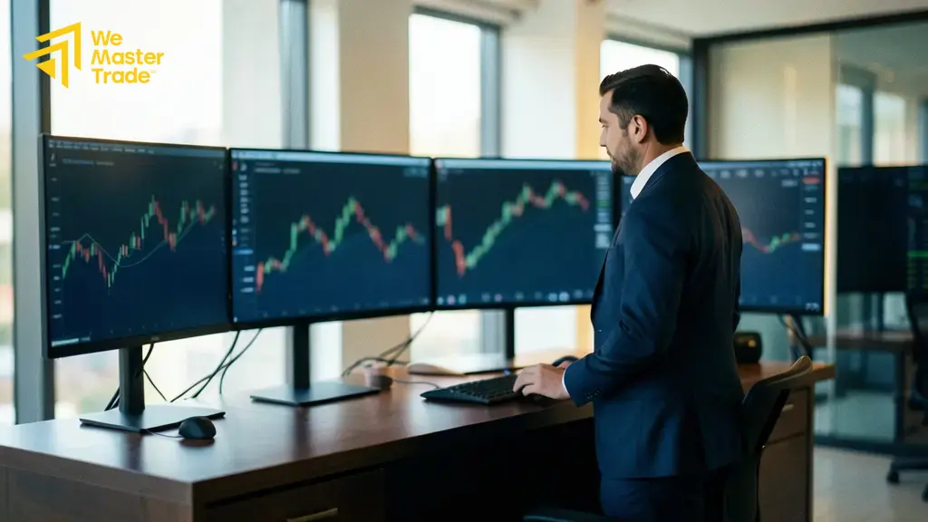 خط المتوسط المتحرك على الرسم البياني يوضح اتجاه السعر
