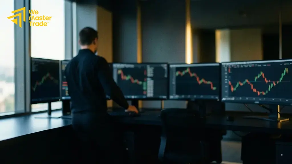 مؤشر القوة النسبية RSI معروض أسفل شارت الذهب XAU/USD
