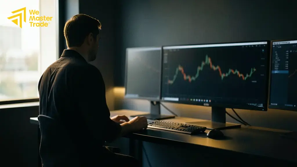 مثال على تقاطع صاعد وتقاطع هابط في مؤشر MACD