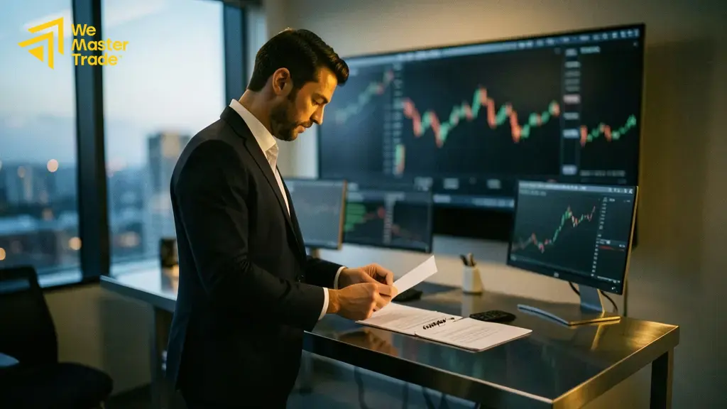 شاشة تداول تعرض صفقات سكالبينج قصيرة على إطار زمني صغير