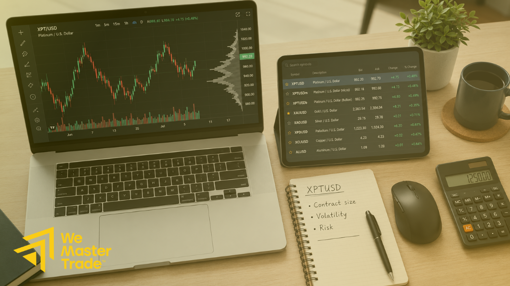 روش پیدا کردن نماد پلاتین در پنجره Market Watch متاتریدر