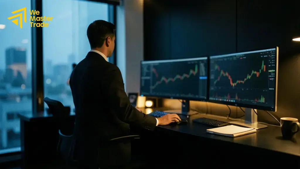 متداول يراجع جدول إدارة رأس المال قبل فتح صفقة