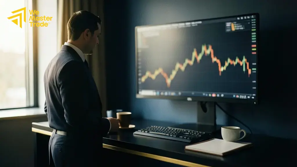 مبتدئ يتابع حركة سعر الذهب على منصة تداول