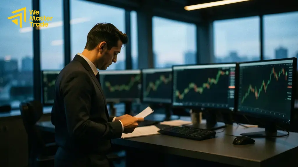 متداول يراقب ساعات النشاط المرتفع مقابل الفترات الهادئة في سوق الذهب