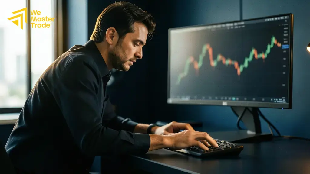 متداول مبتدئ يتعلم تنفيذ الأوامر على الحساب التجريبي