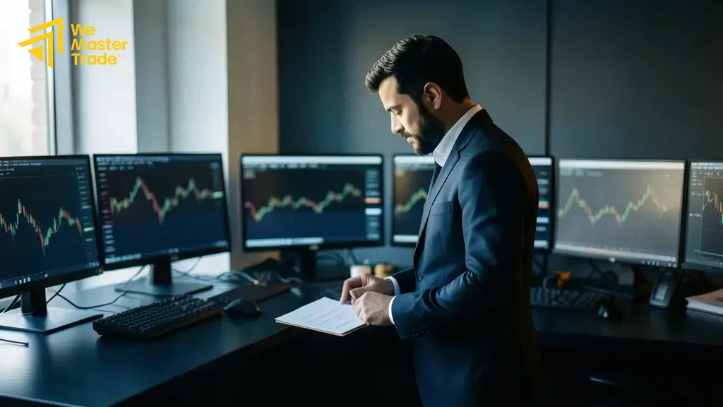 متداول يراجع التقويم الاقتصادي قبل اختيار وقت التداول