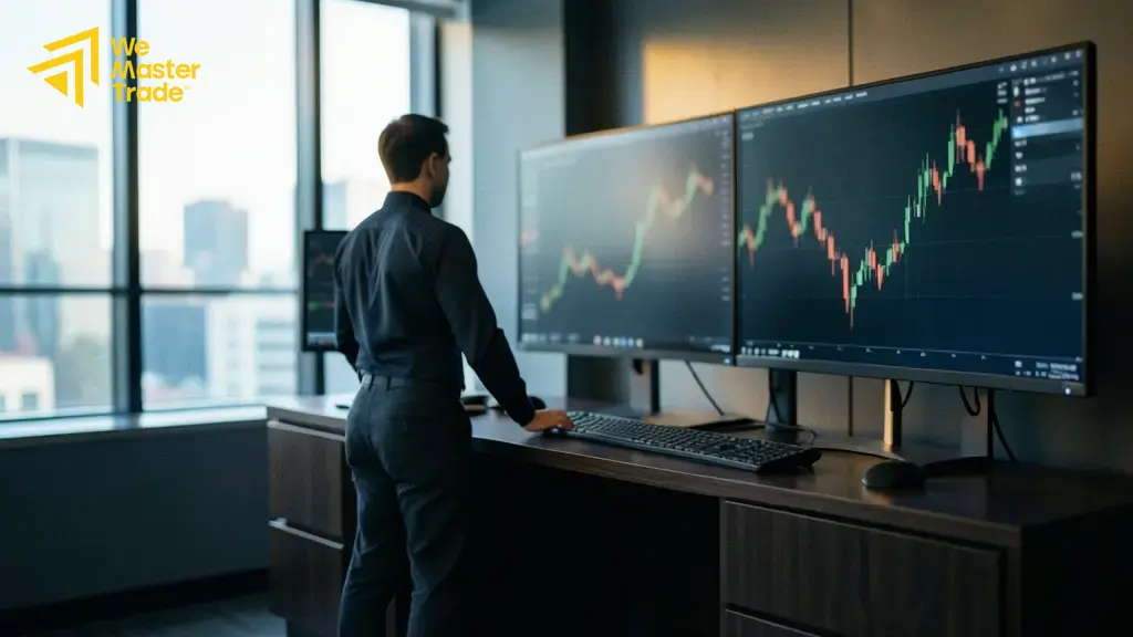 متداول يتابع الأخبار الاقتصادية وتحركات أزواج العملات في الفوركس