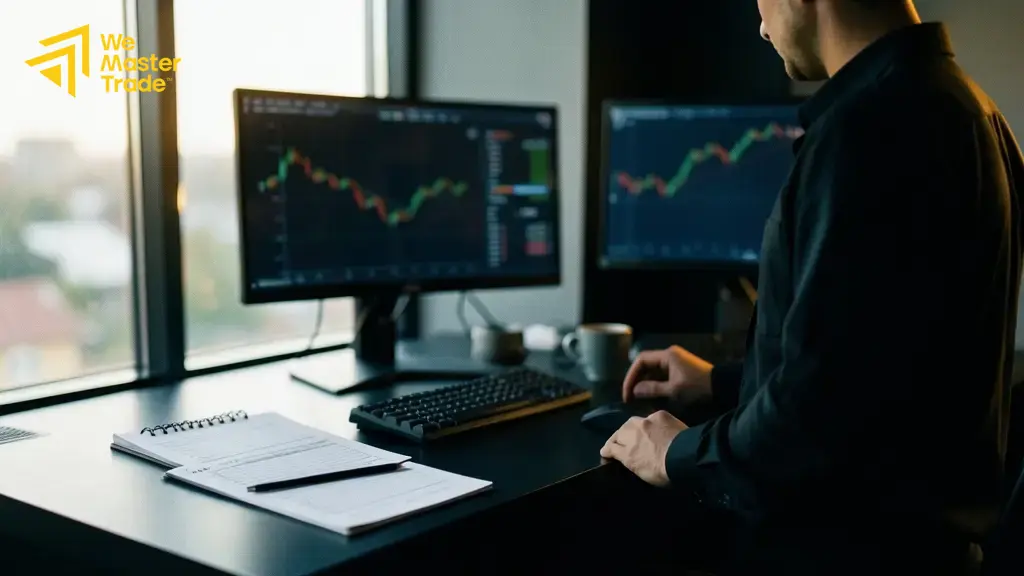 متداول يقارن الرقم الفعلي للبيانات الاقتصادية بالتوقعات على الشاشة