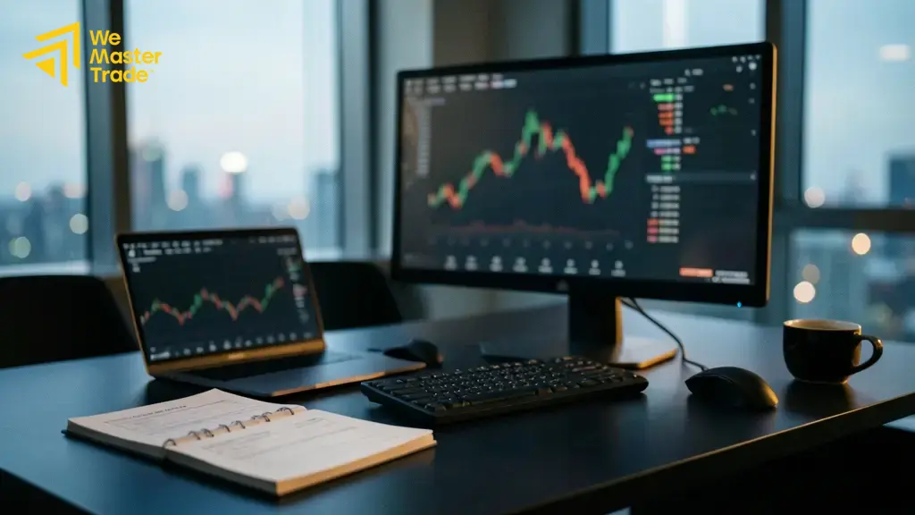 متداول يتابع أسعار النفط الخام عبر منصة تداول في دبي