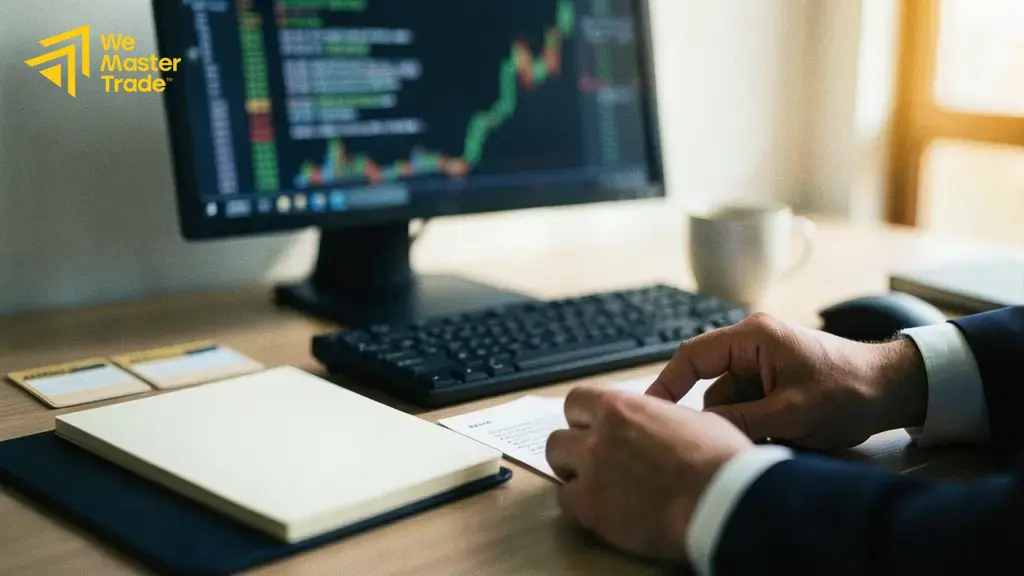متداول يراجع خطة تداول النفط وإدارة رأس المال