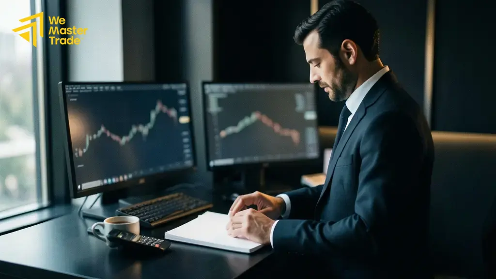 واجهة منصة تداول تعرض الرسم البياني لسعر الفضة