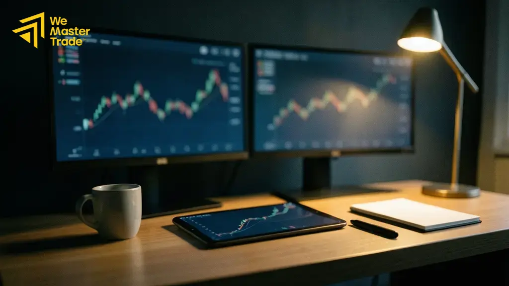 متداول مبتدئ يراقب لوحة أداء المتداولين على منصة تداول بالنسخ
