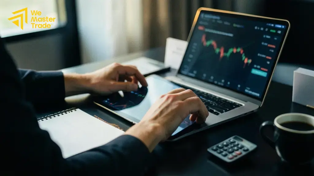 متداول يراجع خطة إدارة المخاطر وسجل التداول