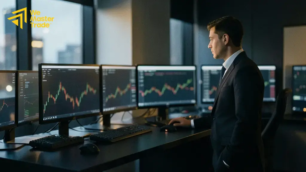 نمودار کندلی طلا XAU/USD با محور قیمت و زمان