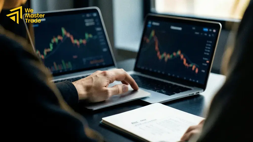 نمای برنامه فارکس برای مشاهده نمودار و مدیریت معاملات