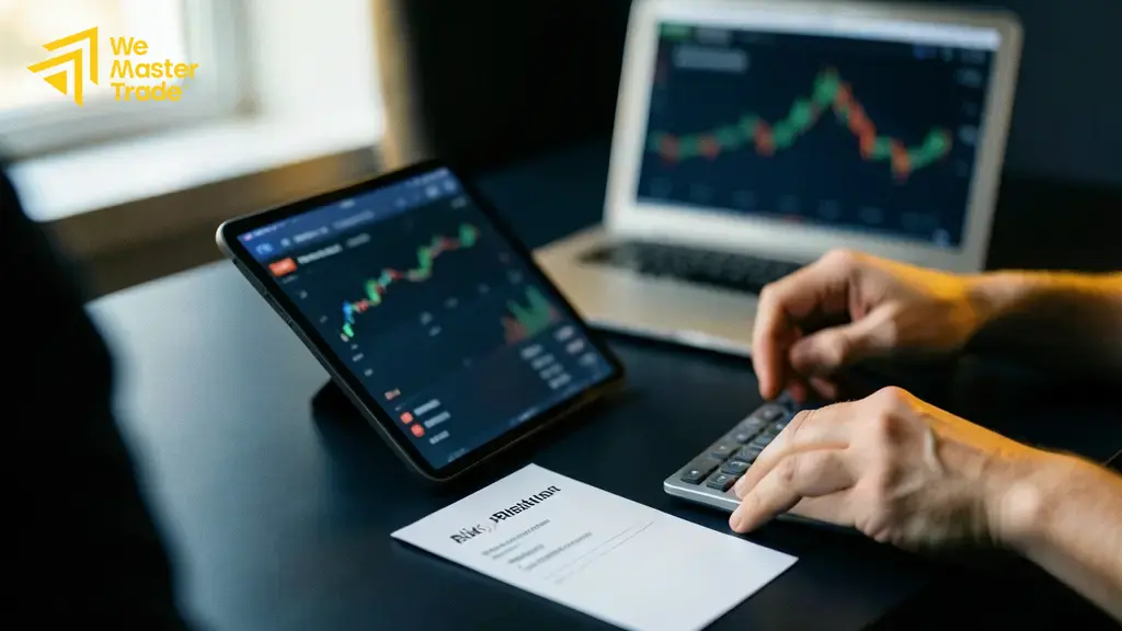 مستثمر يراجع قائمة شركات التداول المرخصة في مصر على شاشة